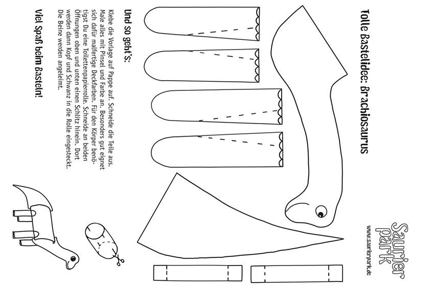 Bastelbogen Brachiosaurus