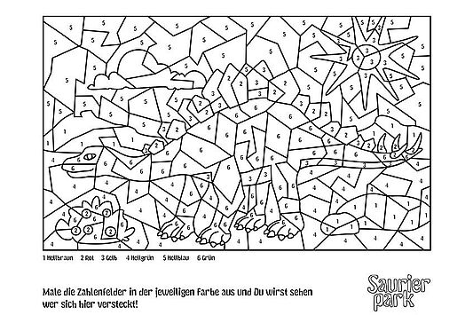 Rätsel Zahlenfelder – Stegosaurus