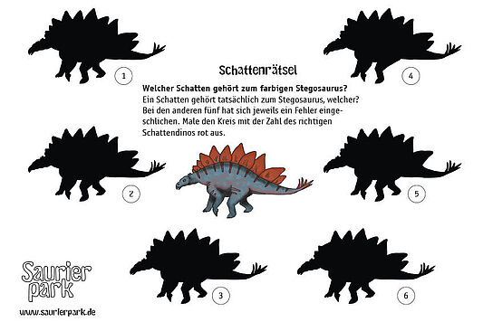Rätsel Schatten – Stegosaurus